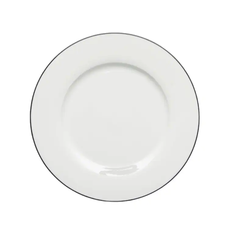 JENNA CLIFFORD - Premium Porcelain Dinner Plate With Black Band