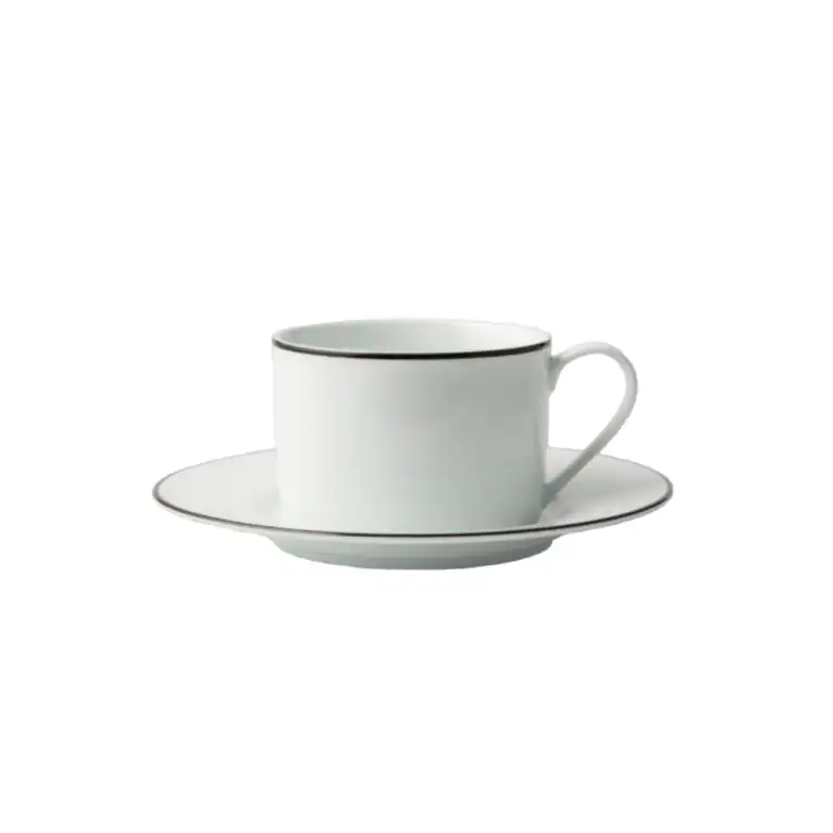 JENNA CLIFFORD - Premium Porcelain Cup & Saucer With Black Band