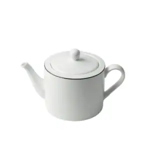 JENNA CLIFFORD - Premium Porcelain Teapot With Black Band