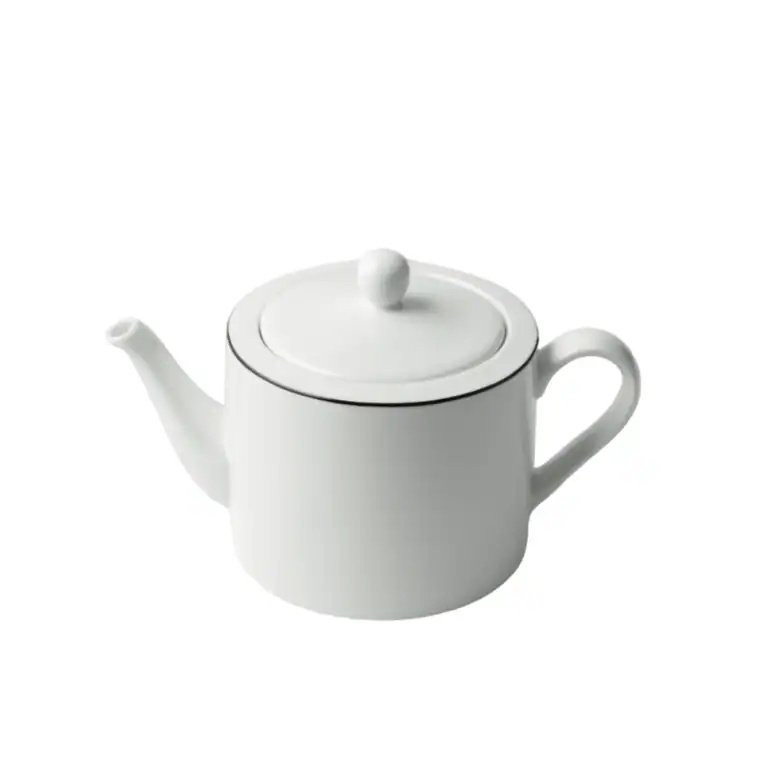 JENNA CLIFFORD - Premium Porcelain Teapot With Black Band