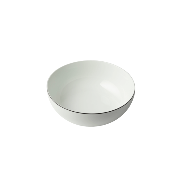 JENNA CLIFFORD - Premium Porcelain Salad Bowl With Black Band