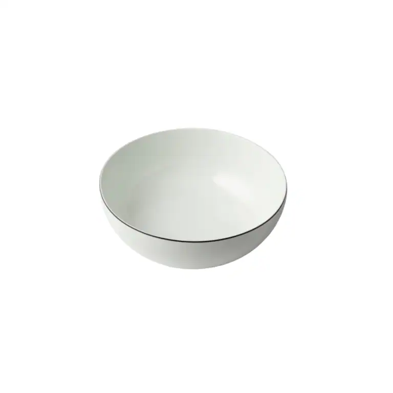 JENNA CLIFFORD - Premium Porcelain Salad Bowl With Black Band