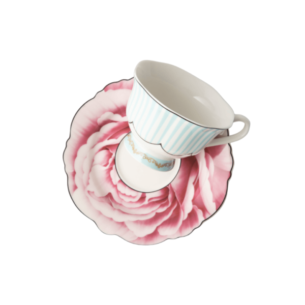 JENNA CLIFFORD - Wavy Rose Cup & Saucer