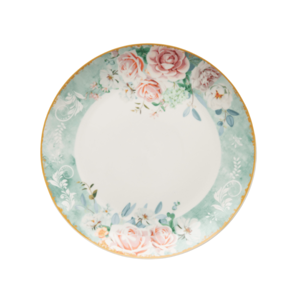 JENNA CLIFFORD - Green Floral Dinner Plate Set of 4