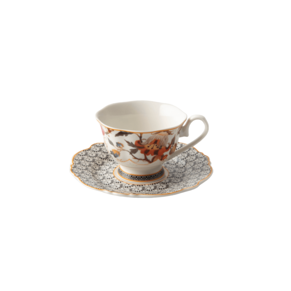 JENNA CLIFFORD - Midnight Bloom Cup & Saucer in Gift Box