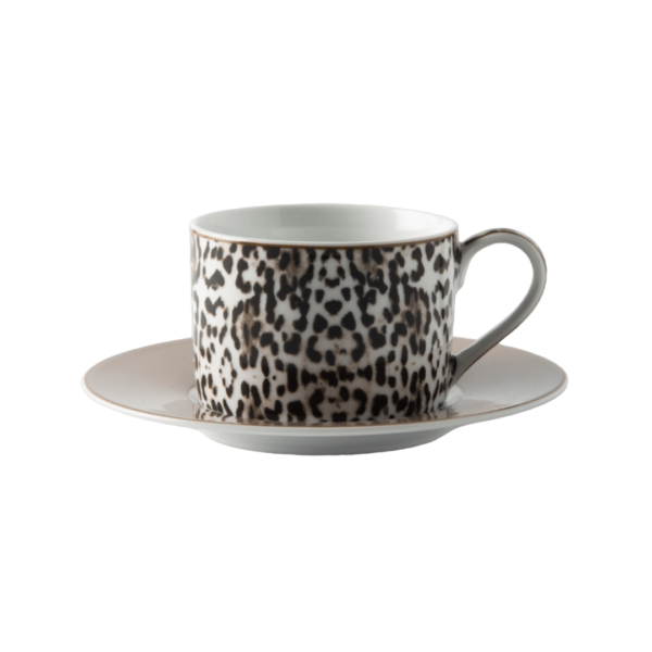 JENNA CLIFFORD - Leopard Cup & Saucer in Gift Box