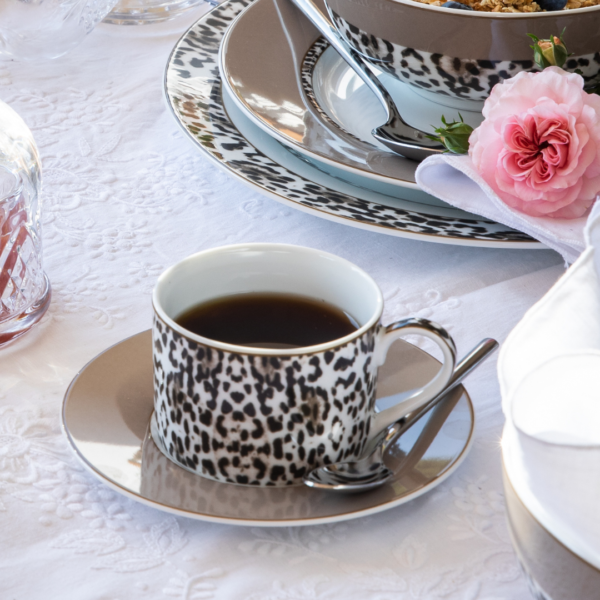 JENNA CLIFFORD - Leopard Cup & Saucer in Gift Box