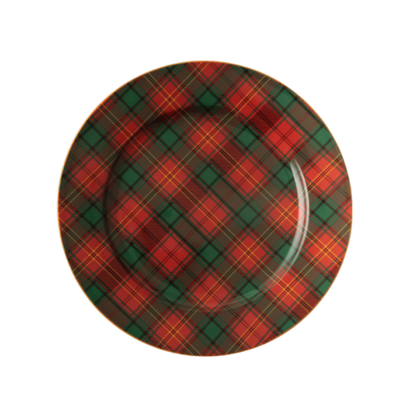 JENNA CLIFFORD - Red Tartan Dinner Plate