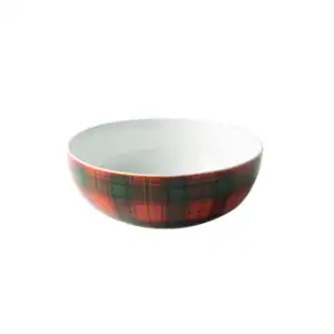 JENNA CLIFFORD - Red Tartan Salad Bowl 23cm