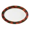 JENNA CLIFFORD - Red Tartan Oval Platter 35.5cm