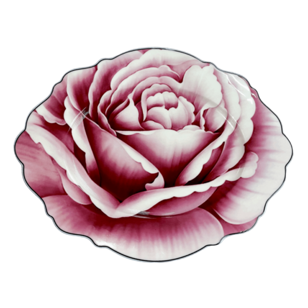 JENNA CLIFFORD - Wavy Rose Oval Platter 35cm