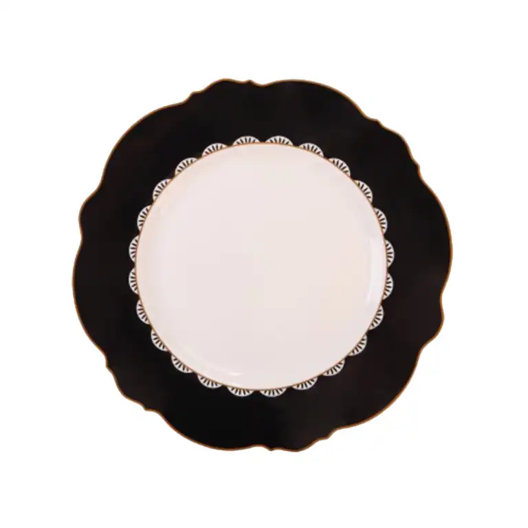 JENNA CLIFFORD - Black Rose Dinner Plate Set of 4