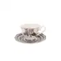 JENNA CLIFFORD - Black Rose Cup & Saucer in Gift Box