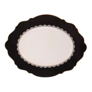 JENNA CLIFFORD - Black Rose Oval Platter