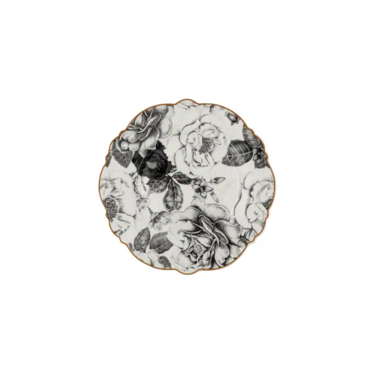 JENNA CLIFFORD - Black Rose Side Plate Set of 4