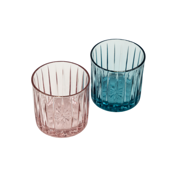 Hand Pressed Tumbler Glass Set of 4 (Choose from 2 Colours) - Image 5