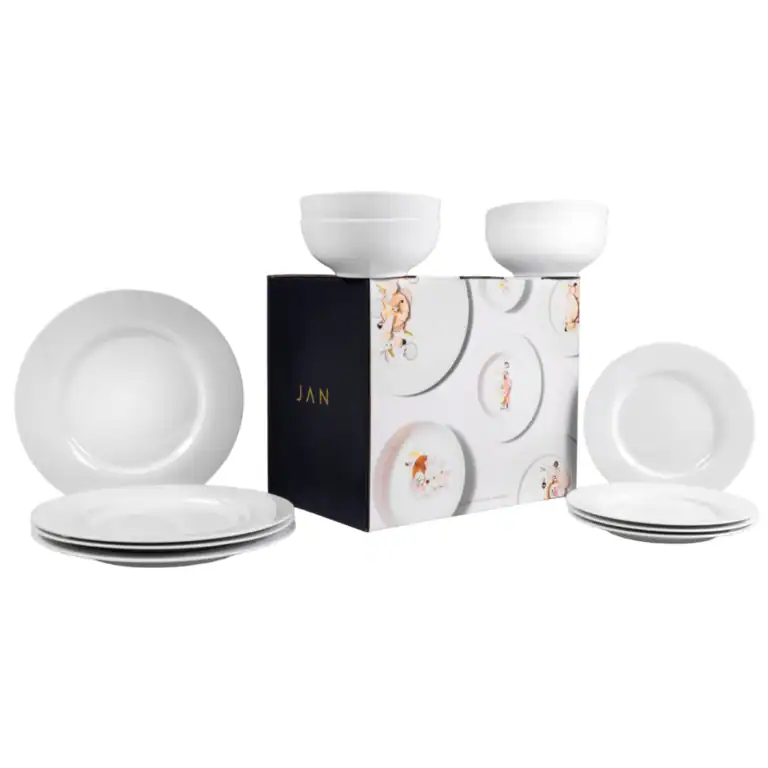 JAN - White 12pce Dinner Set in a Gift Box