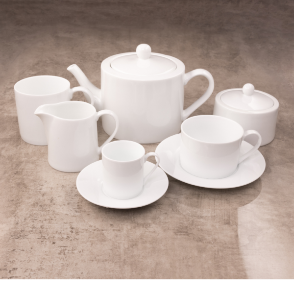 JAN - White Espresso Cup & Saucer