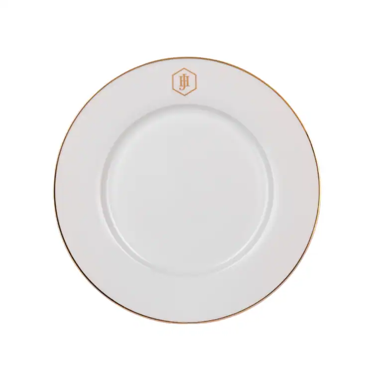 JAN - Gold Rimmed Dinner Plate
