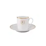 JAN - Gold Rimmed Espresso Cup & Saucer