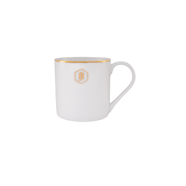 JAN - Gold Rimmed Coffee Mug