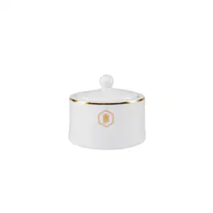 JAN - Gold Rimmed Sugar Pot