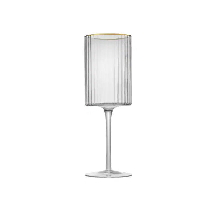 JAN - Opulent Red Wine with Gold Rim (Set of 2)