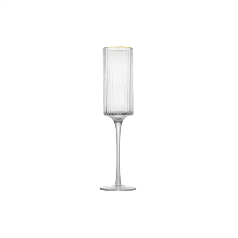 JAN - Opulent Champagne with Gold Rim (Set of 2)