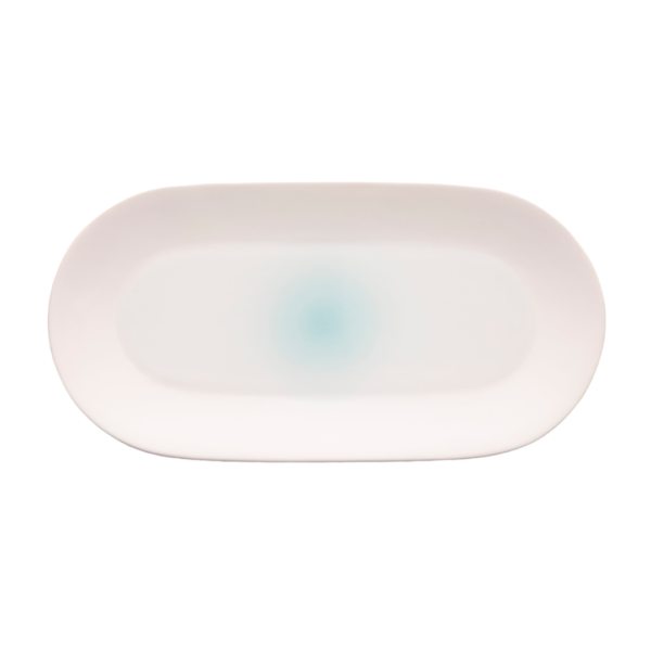 DESIGNERS GUILD - Aqua & Lime Oval Platter/Tray 32.5cm