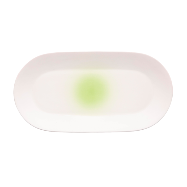 Saraille Aqua & Lime Oval Platter/Tray 32.5cm - Image 2