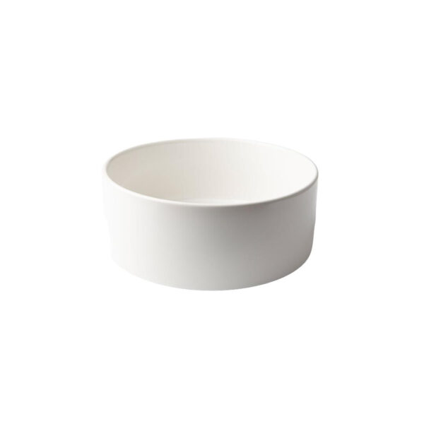 Flat Stackable Salad Bowl White