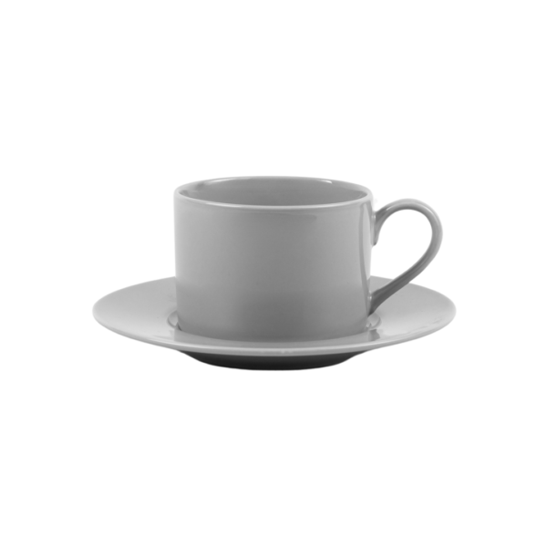 OMADA - Maxim Light Grey Cup & Saucer Set of 4 in Gift Box