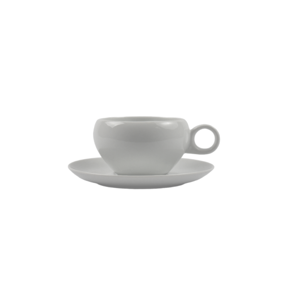 OMADA - Irregular Cup & Saucer White