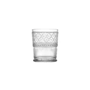 GALATEO - Deco Hand Pressed Tumbler Glass Set of 4