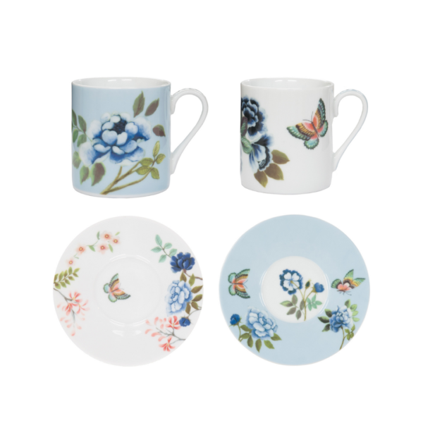 DESIGNERS GUILD - Porcelain de Chine Espresso Cup & Saucer Set of 2