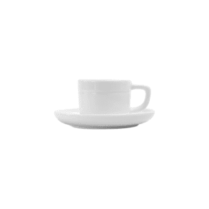 OMADA - Linea White Espresso Cup & Saucer Set of 4