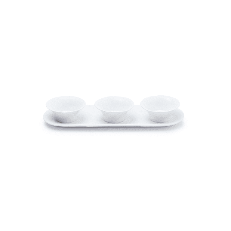 JAN - Maison Blanche Plate with 3 Bowls