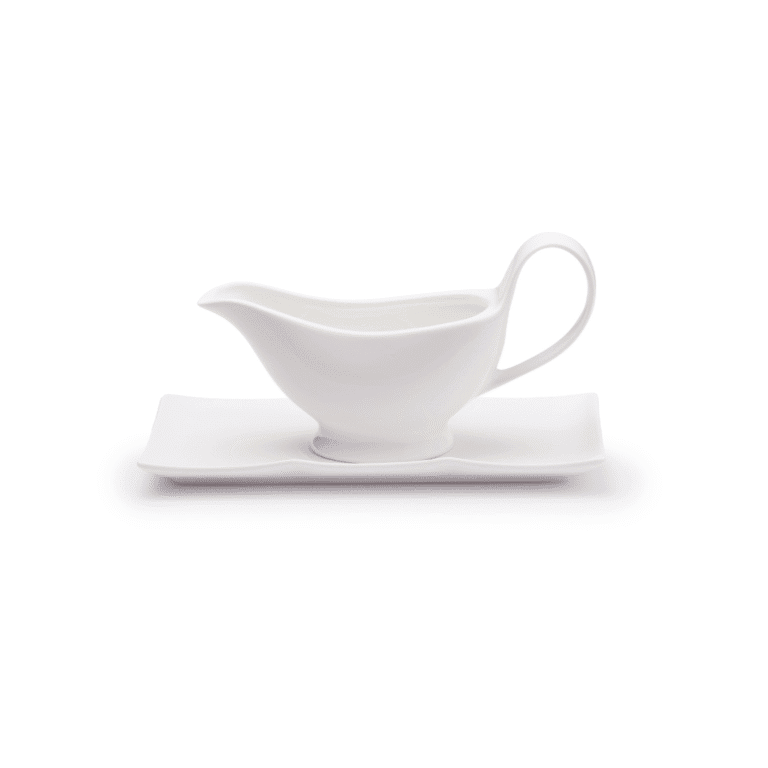 JAN - Maison Blanche Gravy Boat with Saucer