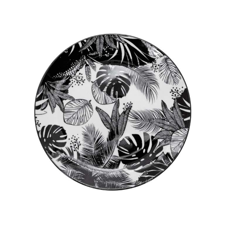 GALATEO - Pad Print 26.6cm Leaves Dinner Plate