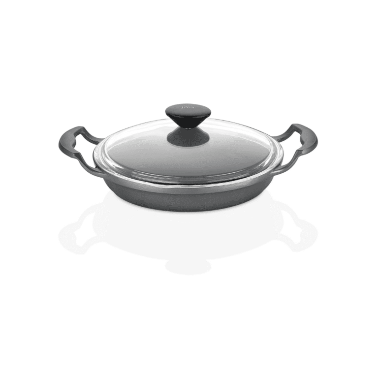 JAN - Premium Cast Aluminium Egg Pan with Glass Lid 22cm