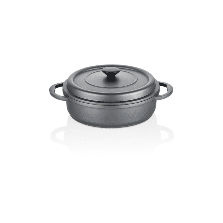 JAN - Premium Cast Aluminium Low Pot with Cast Lid 26cm