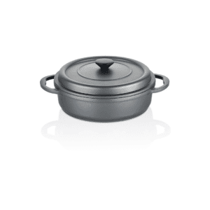 JAN - Premium Cast Aluminium Low Pot with Cast Lid 28cm