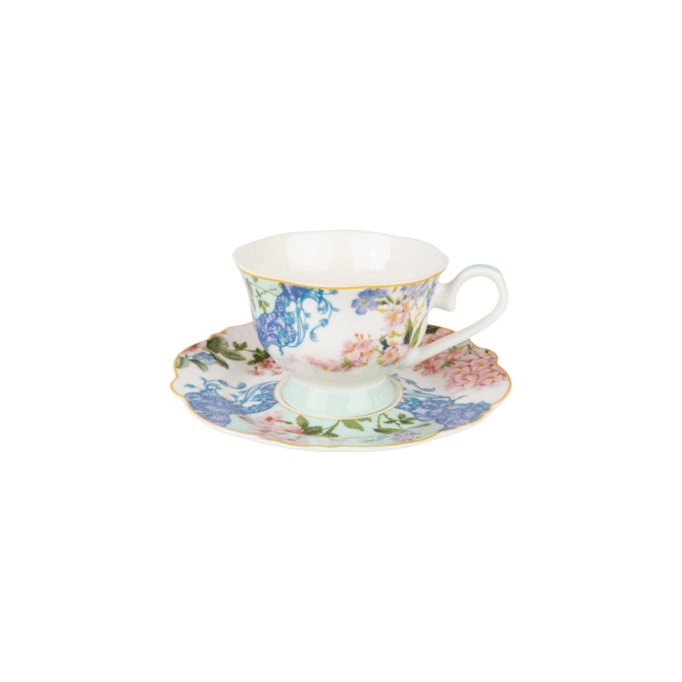 JENNA CLIFFORD - Belle Fleur Cup & Saucer Set of 4