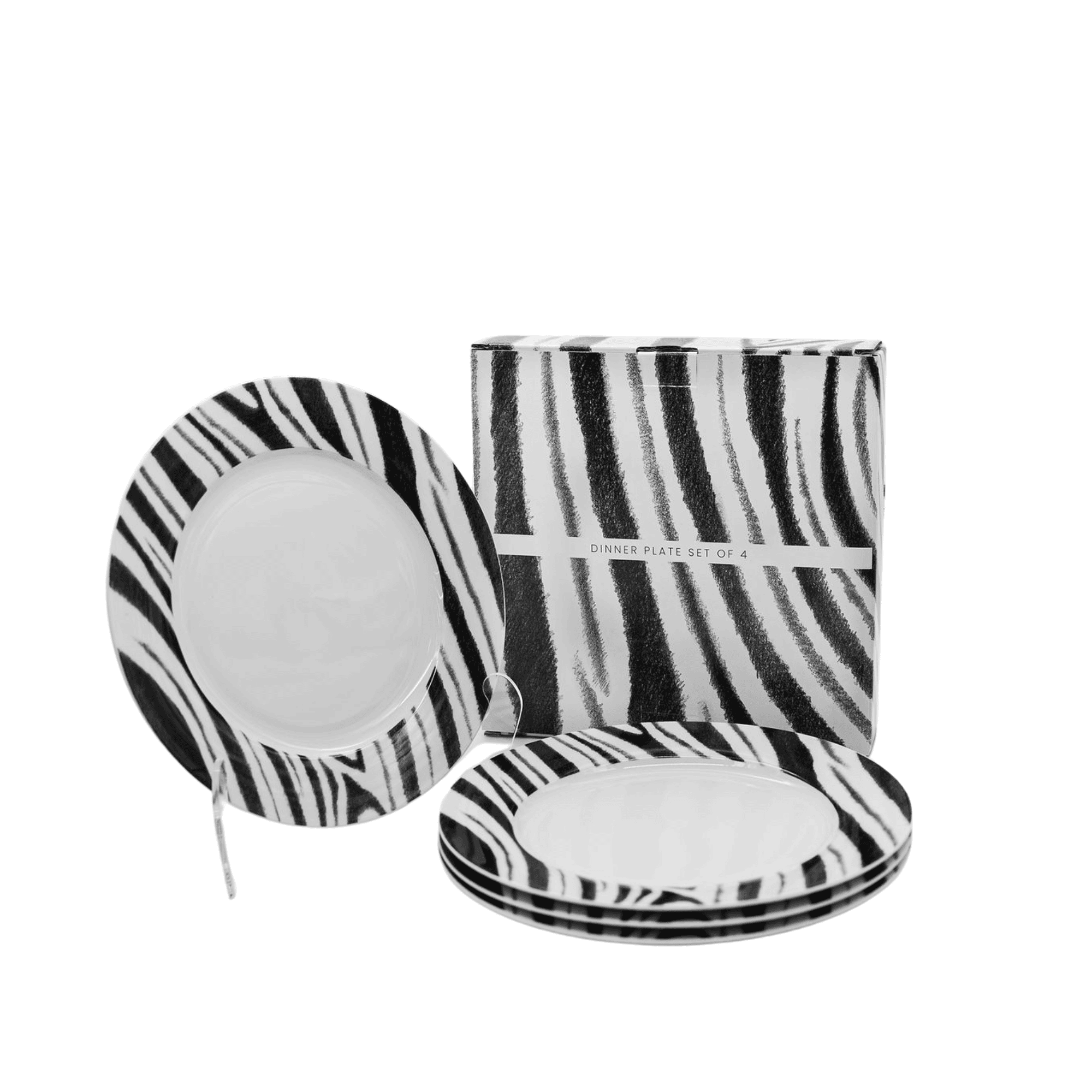 David Hadaway Zebra Dinner Plate Set of 4 - Image 3