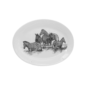 David Hadaway Zebra Oval Plate