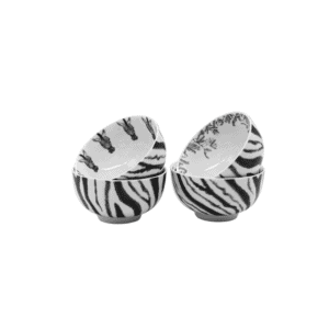David Hadaway Zebra Nibble Bowl Set of 4