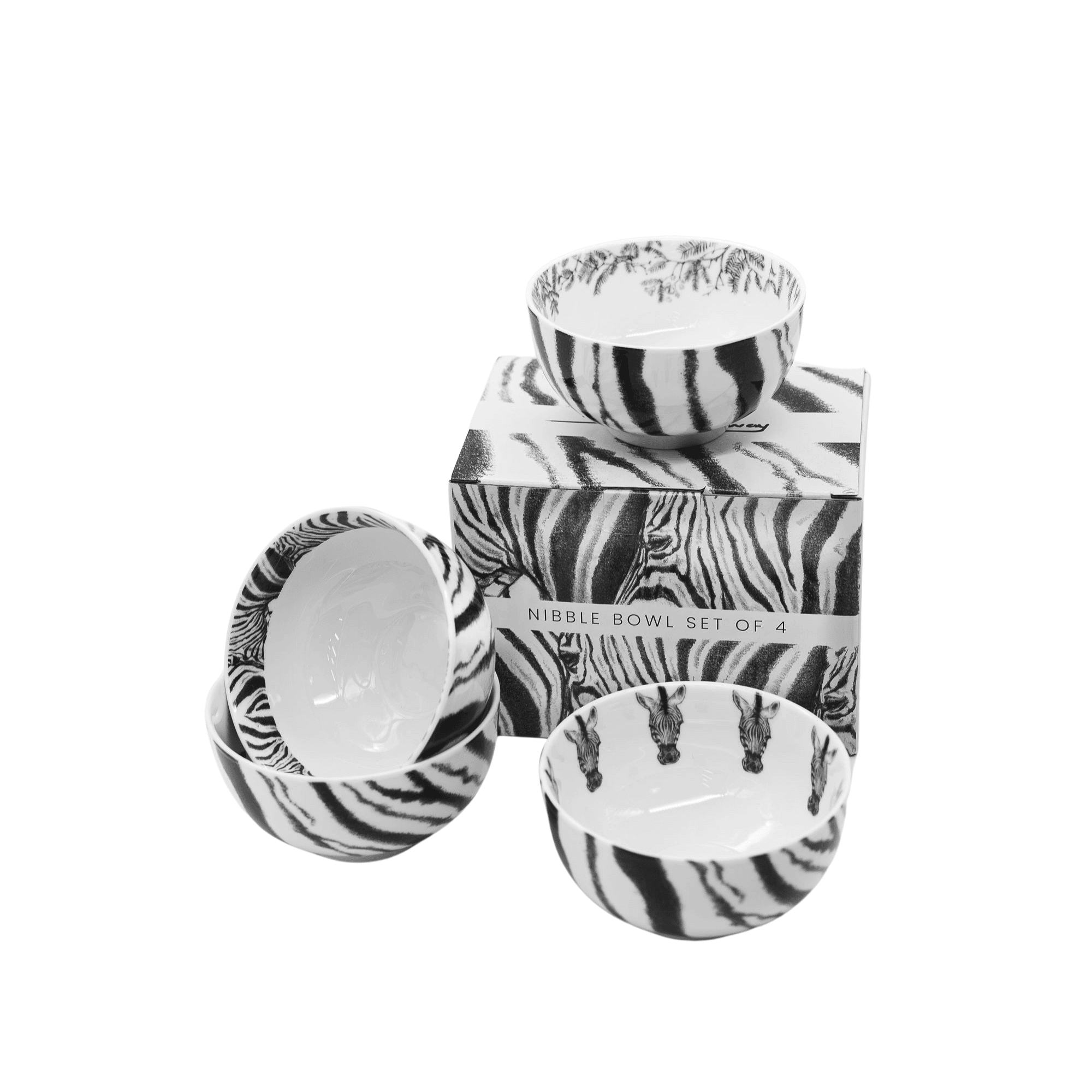 David Hadaway Zebra Nibble Bowl Set of 4 - Image 2