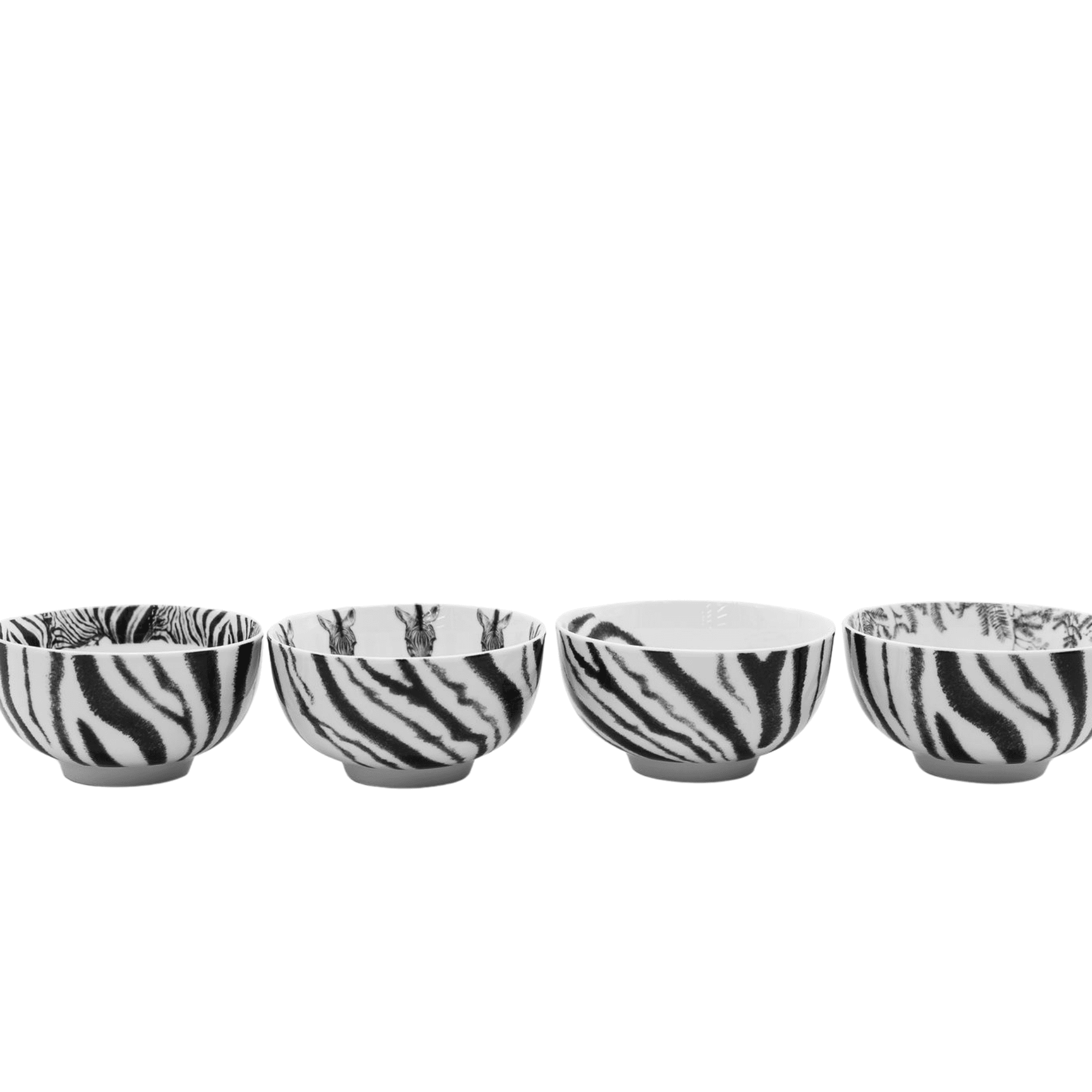 David Hadaway Zebra Nibble Bowl Set of 4 - Image 3
