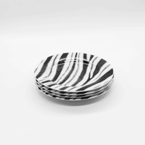 David Hadaway Zebra Side Plate Set of 4
