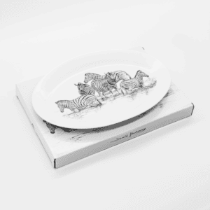 David Hadaway Zebra Oval Plate